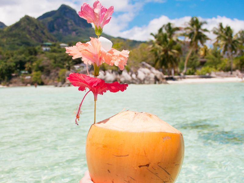 <p>cocco in spiaggia - Seychelles</p>